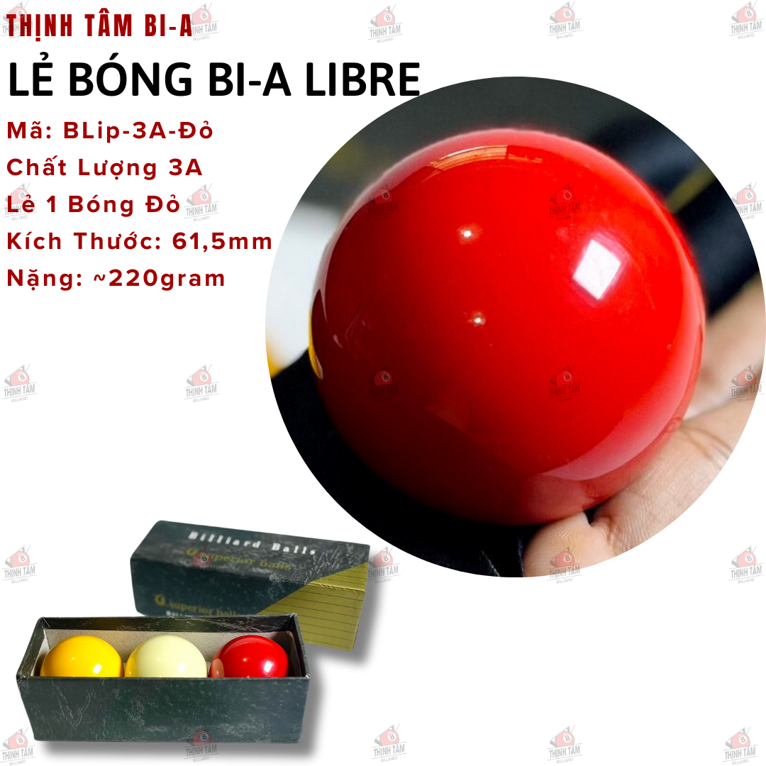 [THỊNH TÂM] Lẻ Bóng Bida 3 Băng Bóng Bi-A 3C 6 Chấm [ Bóng 3C ]