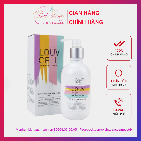 kem dưỡng thể trắng da Louv Cell Body