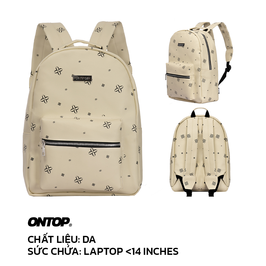 Balo đi học local brand nam nữ ONTOP chất da nhiều màu chống nước canvas nhiều ngăn đựng laptop Level Backpack