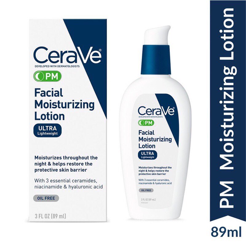 [Hcm]Kem Dưỡng Cerave Facial Moisturizing Lotion Pm 4% Niacinamide Cấp Ẩm Làm Điều Màu Da Chống Lão Hóa