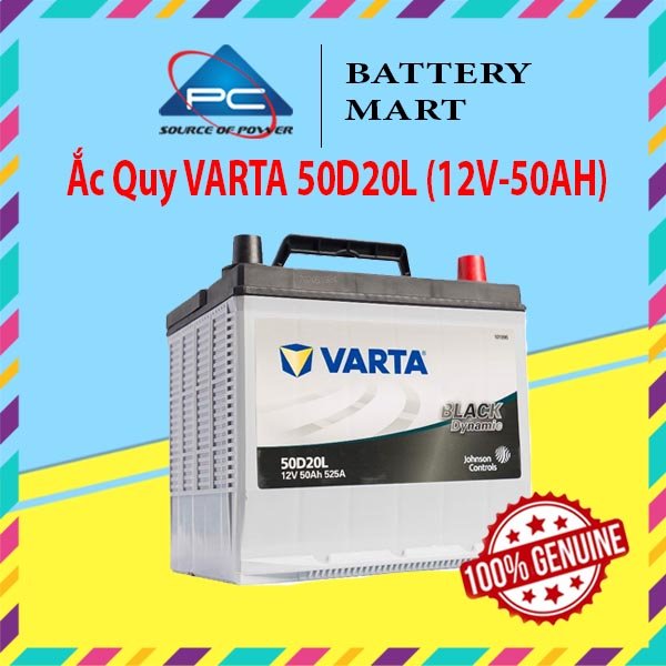 Bình Ắc Quy 12V-50AH Ắc Quy VARTA 50D20L