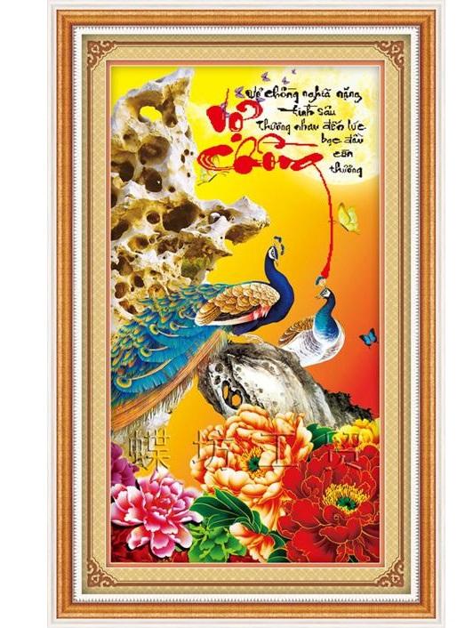 Tranh thêu chữ thập Vợ chồng DLH-222455