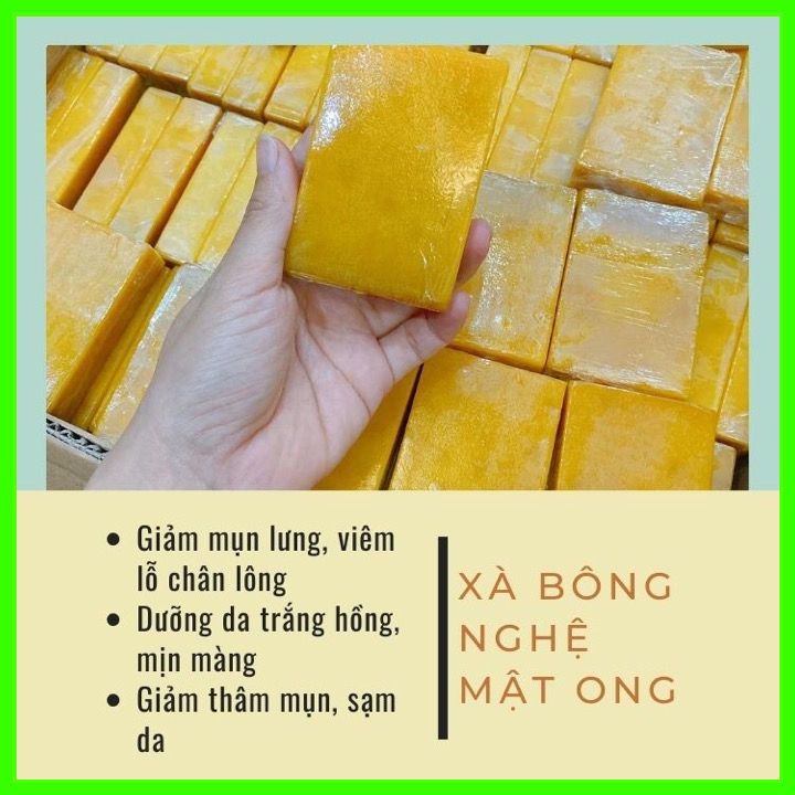 Xà Bông Nghệ Mật Ong Sinh Dược Soap Làm Trắng Sáng Da An Toàn Từ Thiên Nhiên