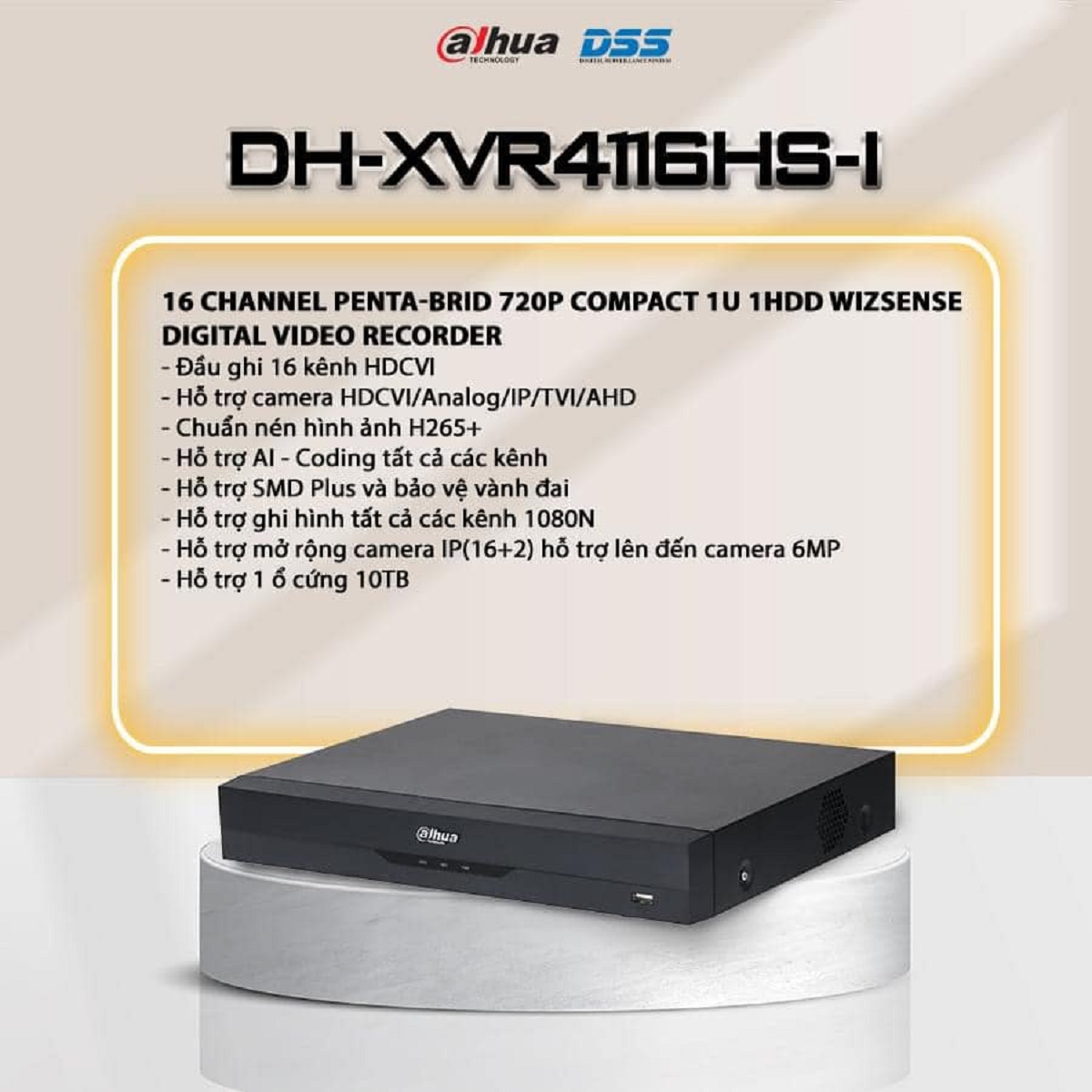 Đầu ghi hình Dahua DH-XVR4116HS-I (DSS) 16 kênh HDCVI