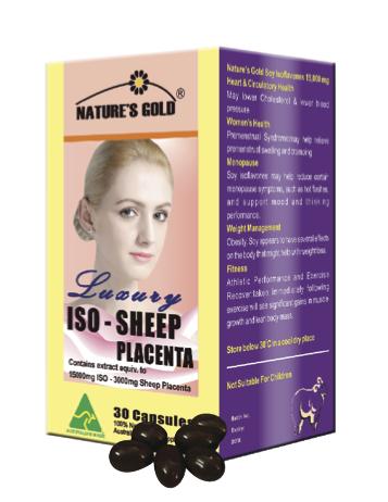 [Hcm]Viên Uống Cân Bằng Nội Tiết Tố Nữ Thời Kỳ Mãn Kinh Và Tiền Mãn Kinh - Luxury Iso Sheep Placenta - Úc - Nature’s Gold - 30 Viên/Hộp