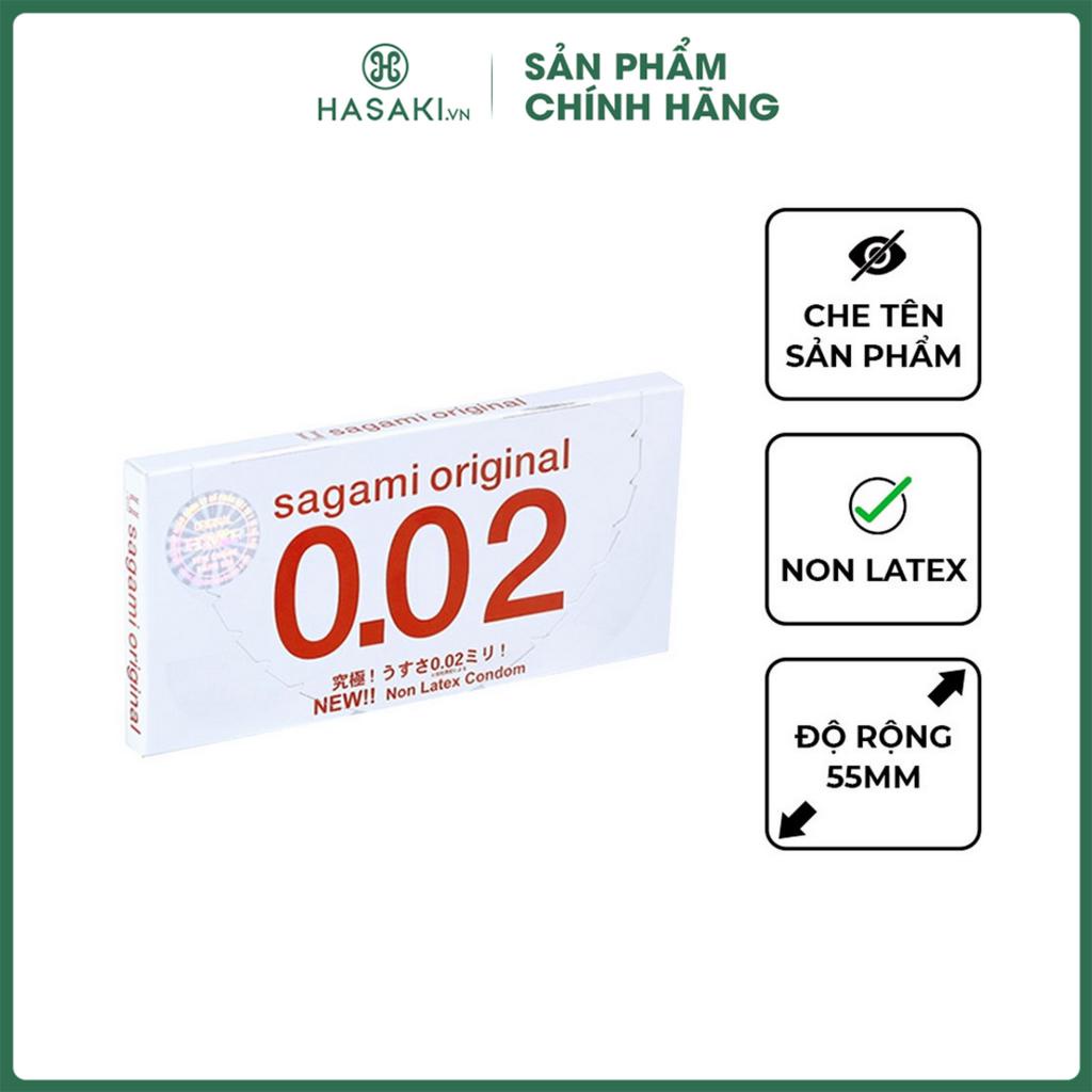 Bao Cao Su Sagami Original 0.02 Non Latex Siêu Mỏng (Hộp 2) Hasaki Sản Phẩm Chính Hãng