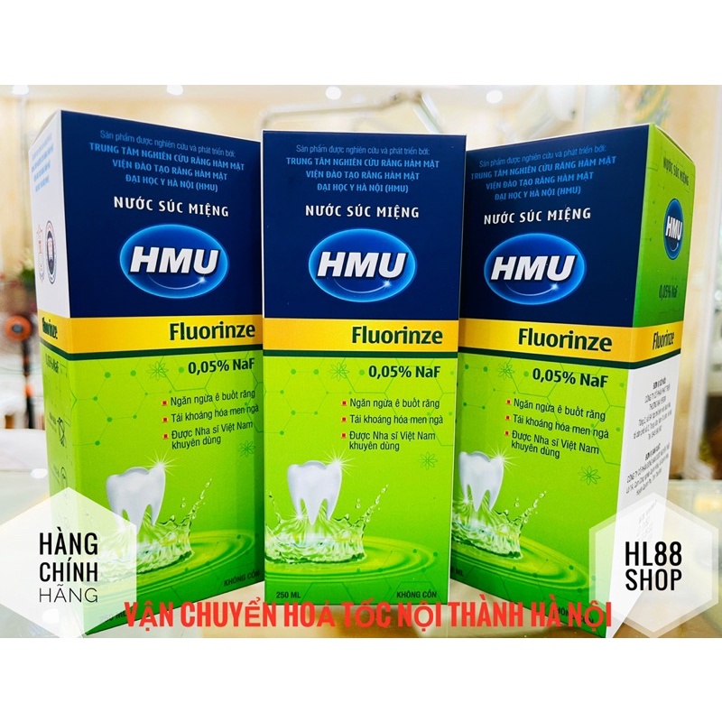 Nước Súc Miệng Hmu Fluorinze 005% Naf 250Ml Của Đại Học Y Hà Nội ( Chính Hãng )