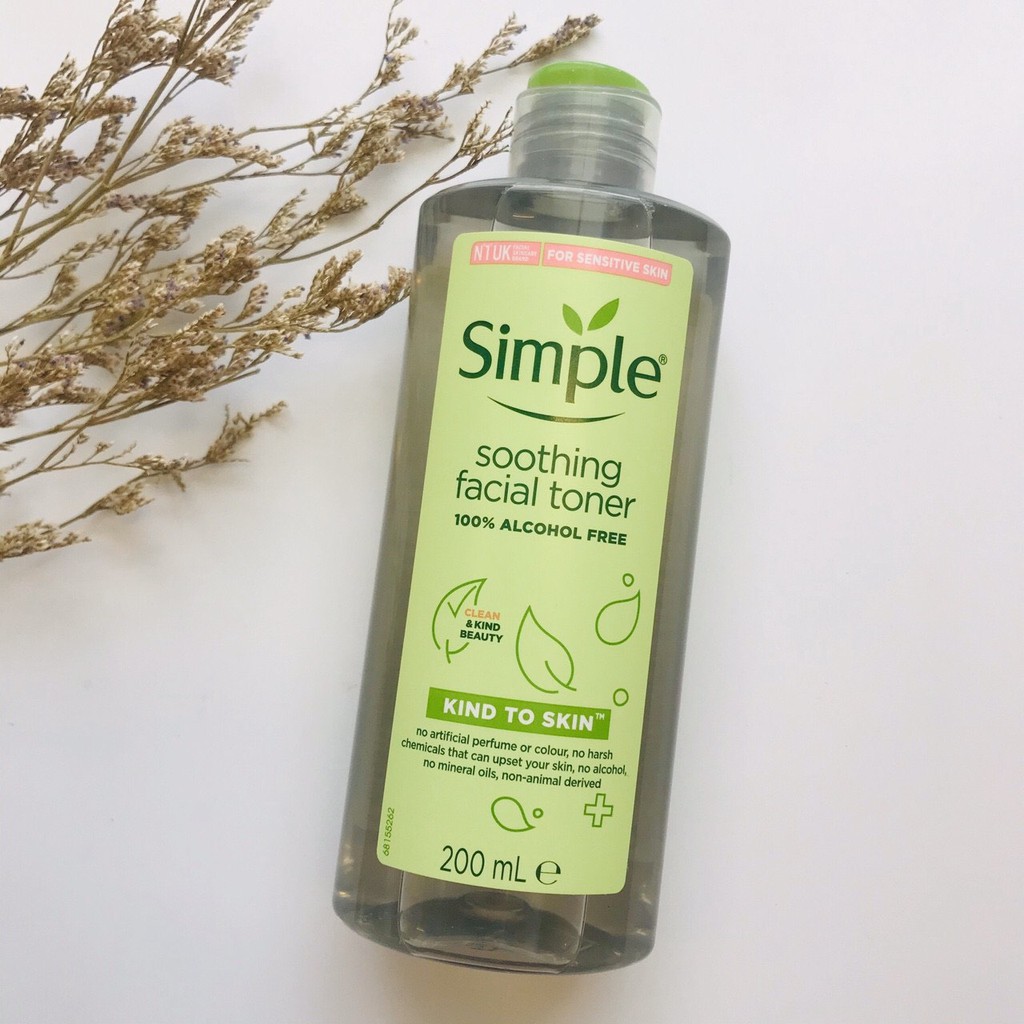 Nước Hoa Hồng Trắng Da Simple Kind To Skin Soothing Facial Toner 200Ml Frorence86 Store