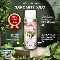Thuốc trừ nhện SAROMITE 57EC (chai 250ml) - Propargite 570g/l Trị nhện đỏ nhện gié bọ phấn lông nhung