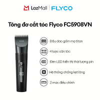 Tông đơ cắt tóc Flyco FC5908VN lưỡi sắc bén sạc nhanh pin lâu cắt êm không giật tóc - BH 2 Năm - Phân Phối Chính Hãng Việt Nam
