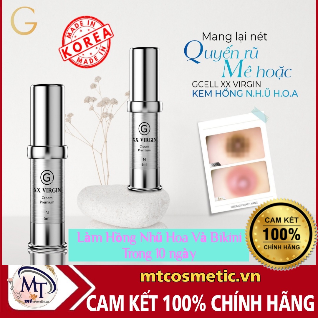 Kem Làm Hồng Nhũ Hoa Và Bikini Gcell Xxvirgin N – 5Ml - Làm Hồng Da Trong 10 Ngày Sử Dụng - Hàn Quốc