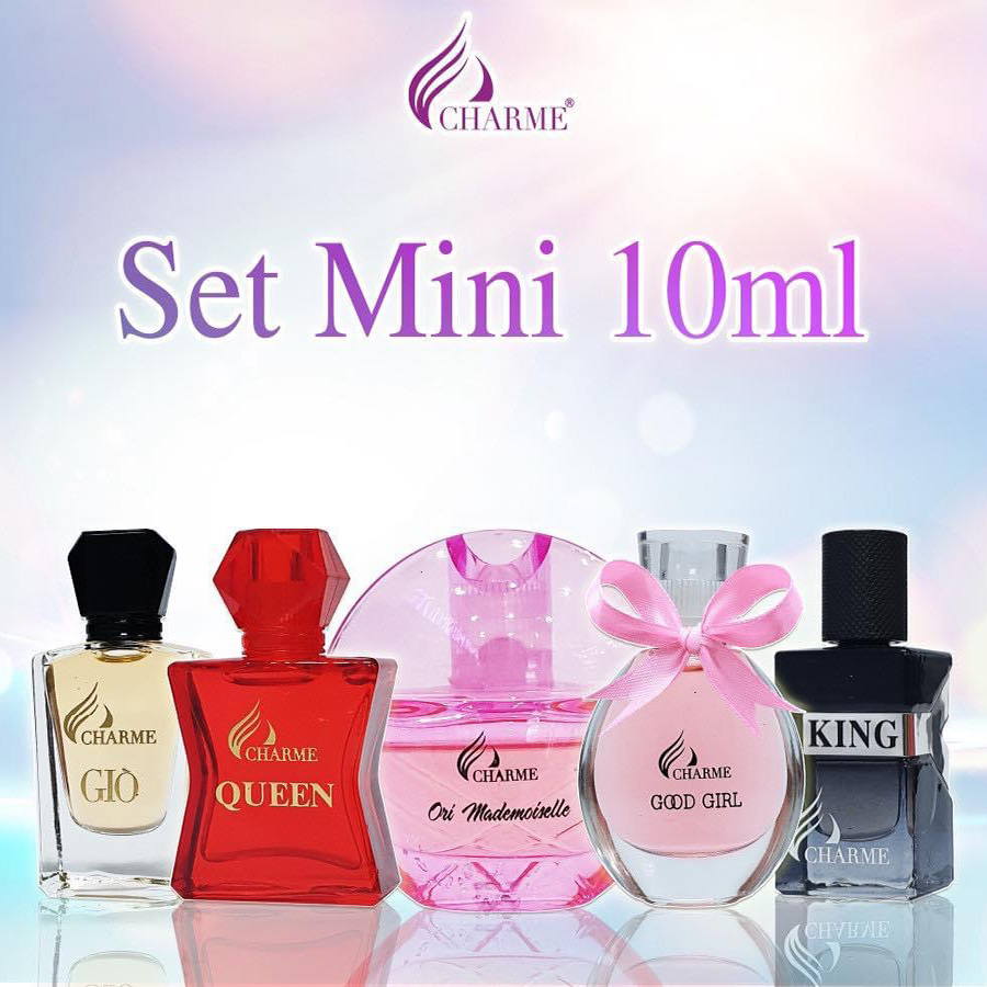 [Hcm]Set Nước Hoa Charme Mini Dạng Chấm (5 Chai X 10Ml)