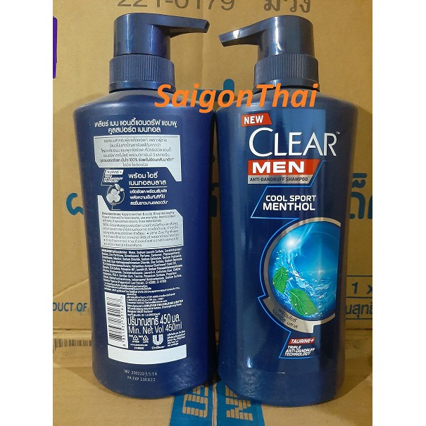 [Hcm](Ktt) Dầu Gội Clear Men Bạc Hà 450Ml - 