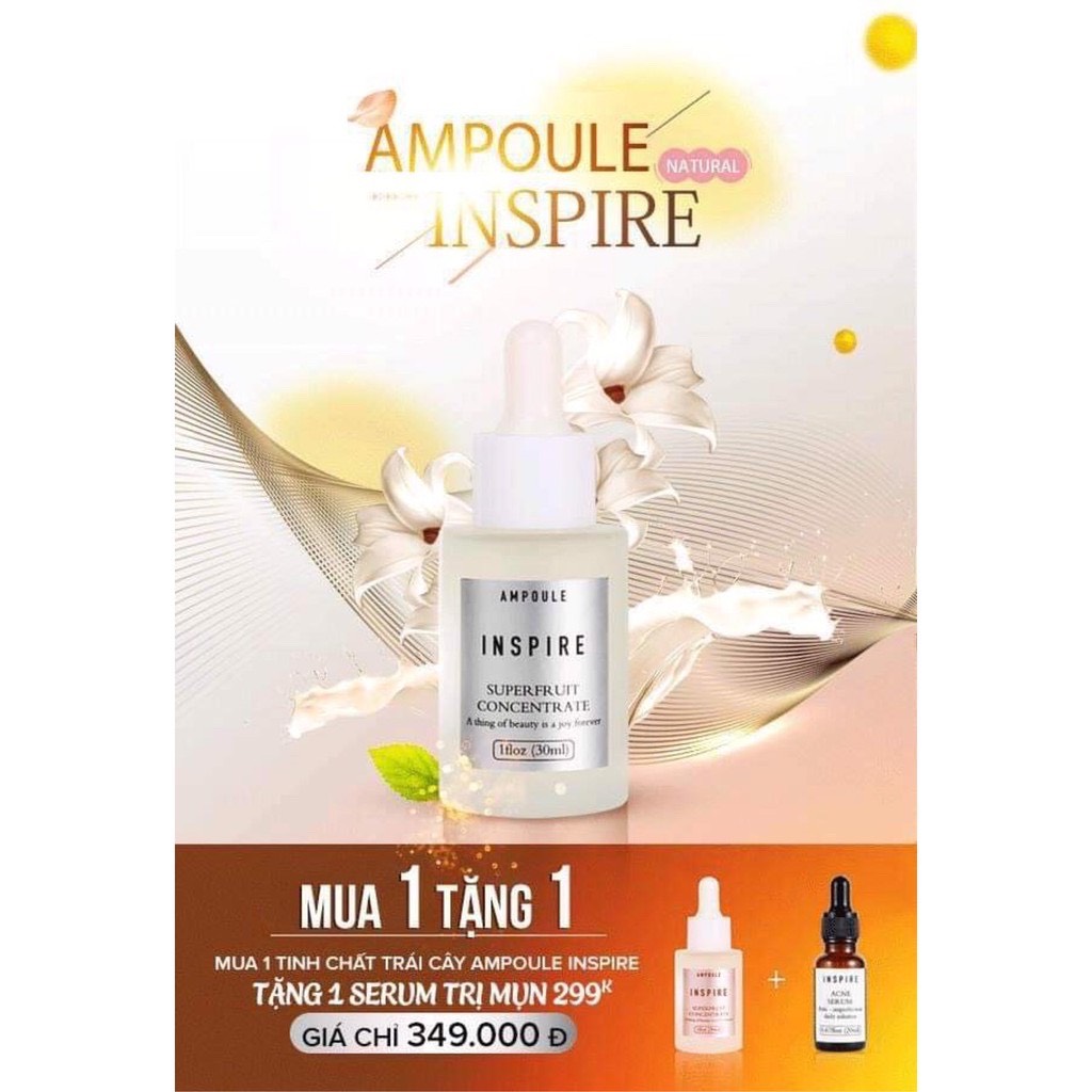 Tinh Chất Trái Cây Cô Đặc Ampoule Inspire - Dưỡng Da Căng Bóng Sáng Mịn Phục Hồi Hư Tổn Trẻ Hóa Làn Da ( Miễn Phí Vận Chuyển - Mua 1 Được 2 Tặng Kèm Serum Mụn)