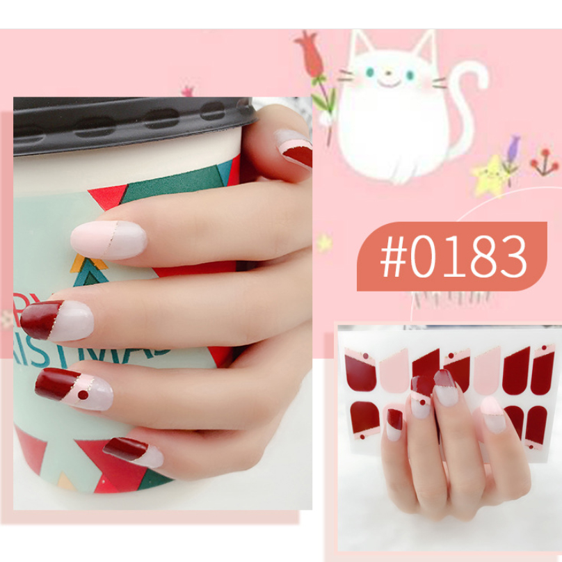 Bộ 14 sticker dán móng tay trang trí 3D