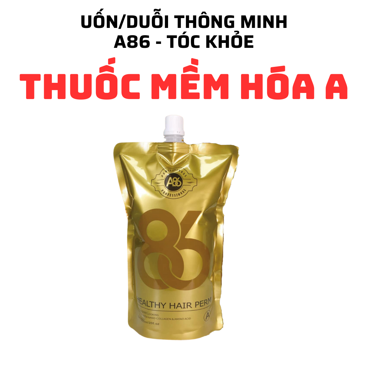 UỐN/DUỖI THÔNG MINH A86 – DÀNH CHO TÓC KHỎE Nồng độ PH 9.5 - Bổ sung Keratin và Collagen - Uốn ép đa