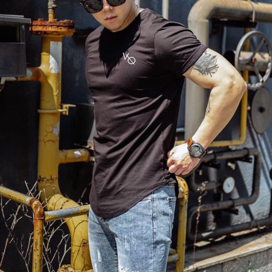 Áo tập gym nam thun CỔ TRÒN co dãn 4 chiều  Áo gym nam ôm body kiểu dáng longtee - Hàng siêu cấp Tập