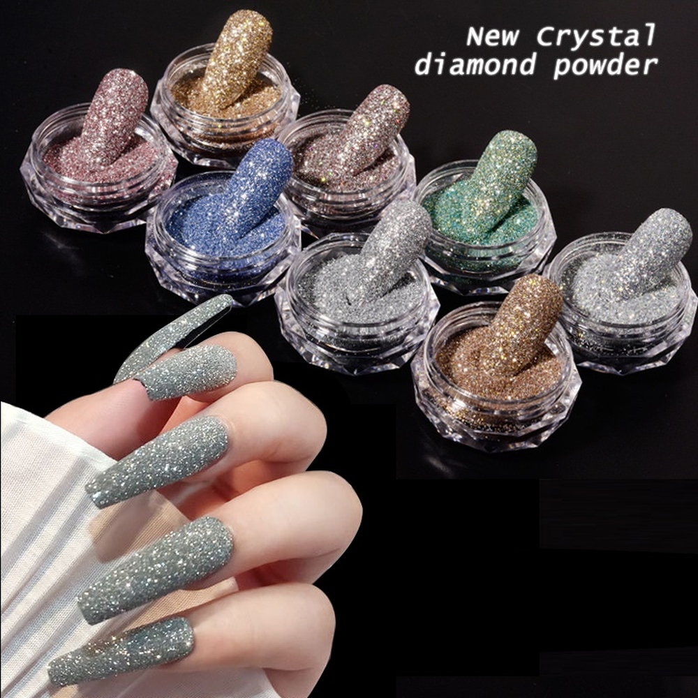 Set Nhũ Nail Flash Glitter Siêu Sáng 8 Màu