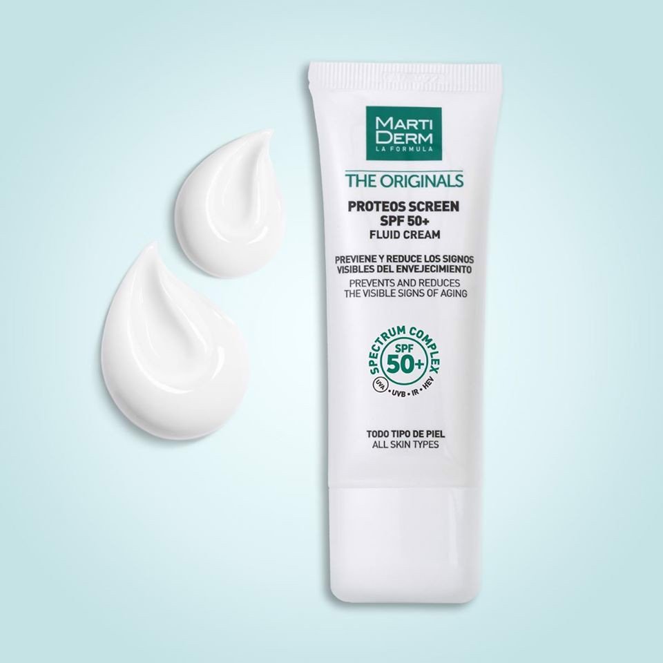 [Martiderm] Kem Chống Nắng Phổ Rộng Toàn Diện Ngừa Lão Hóa Nám Da Martiderm The Originals Proteos Screen Spf50+ Fluid Cream