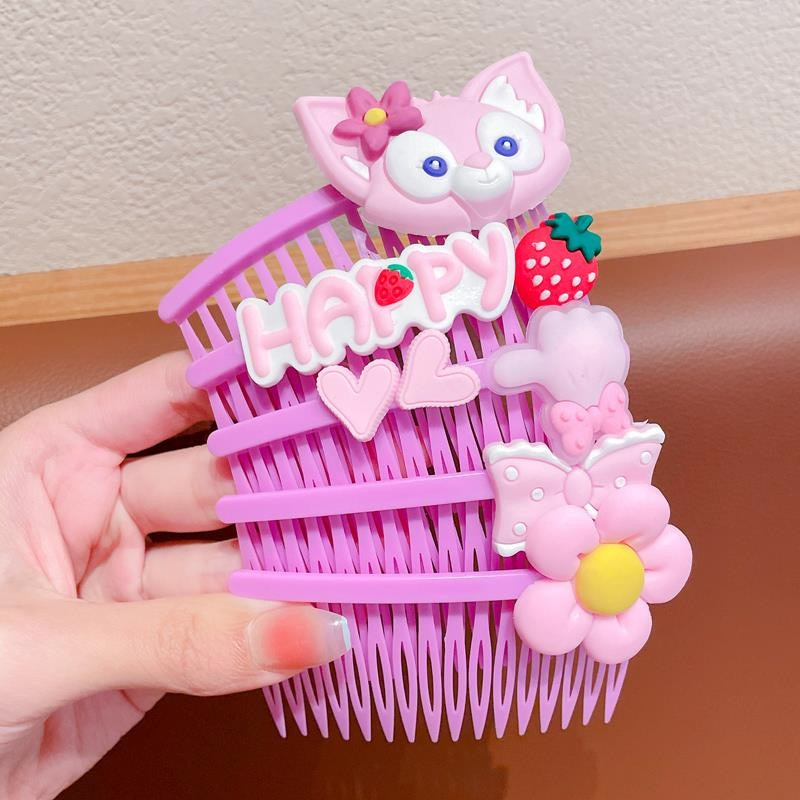 Vĩ 5 Kẹp mái tách gấu hồng dâu Lotso Korumi Loopy - Kẹp noel 2024