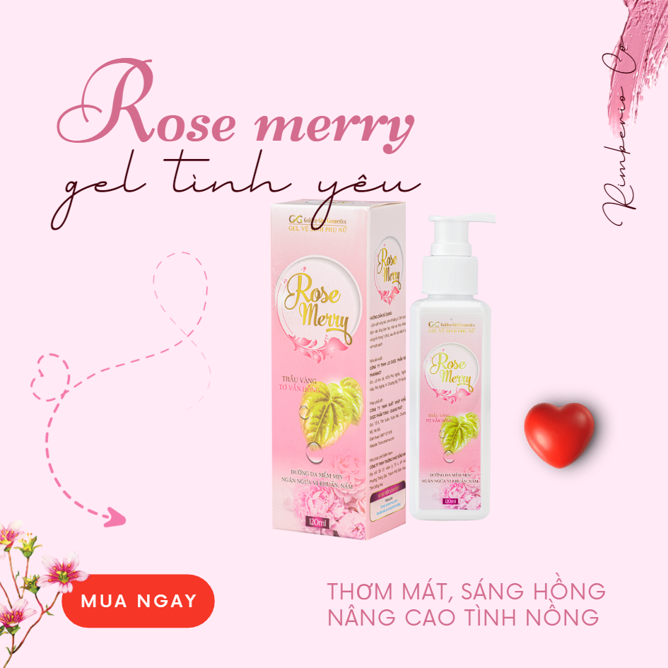 Dung dịch vệ sinh phụ nữ Rose Merry (Chính Hãng) thơm mát dịu nhẹ cân bằng pH tự nhiên dưỡng ẩm sâu 120ml