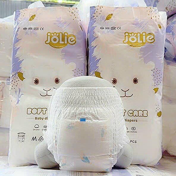 Tã/Bỉm Quần JOLIE Xuất Anh Full Size từ M-4XL (Cho Bé 5-20kg) - có dán cuộn bỉm