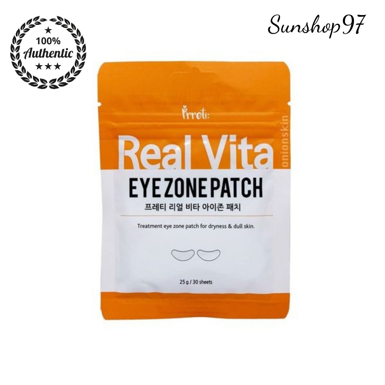 [30 miếng] Mặt nạ mắt PRRETI cấp ẩm chống thâm chống nhăn cho mắt PRRETI Real Vita EYE ZONE Patch