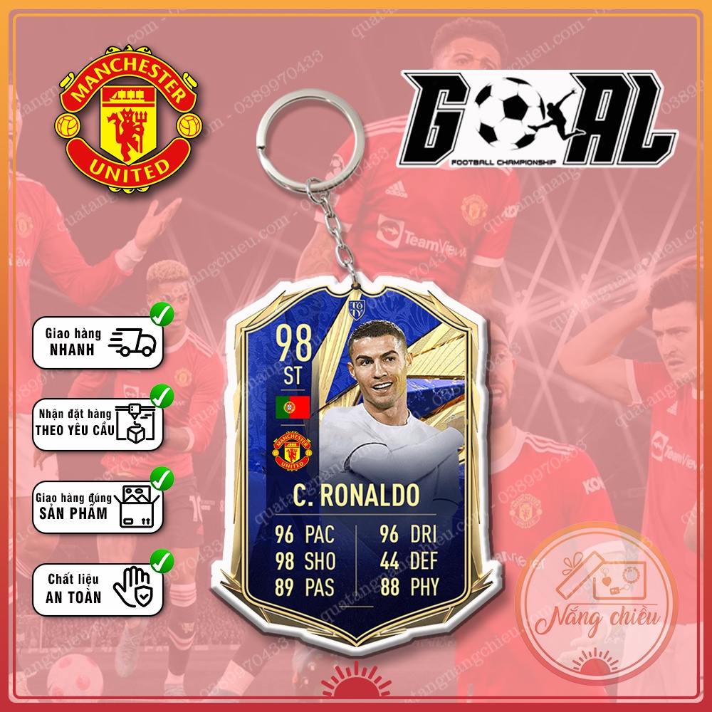 [ BGH ] Móc Khóa Ronaldo  - ️MÓC KHÓA THẺ CẦU THỦ️