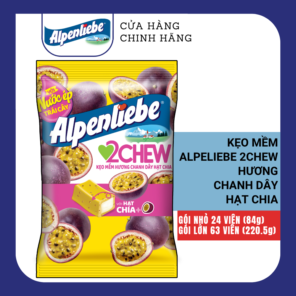 Kẹo cứng kẹo mềm Alpenliebe Golia dạng gói nhiều hương vị nổi bật hương Xoài muối ớt hương Caramen D
