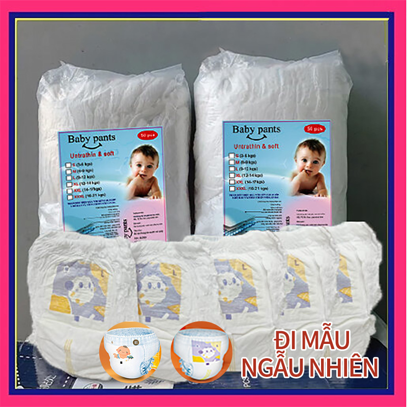 Vận chuyển nhanh!100/50 miếng bỉm quần/ dán Baby Pants hàng xuất Nhật bỉm mềm mỏng thấm hút tốt hàng chính hãng.size S M L XL XXL XXXL XXXXL