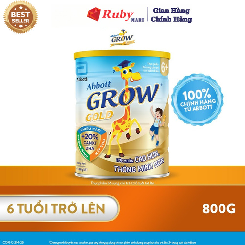 Sữa bột Abbott Grow 6+ 800g cho trẻ trên 6 tuổi