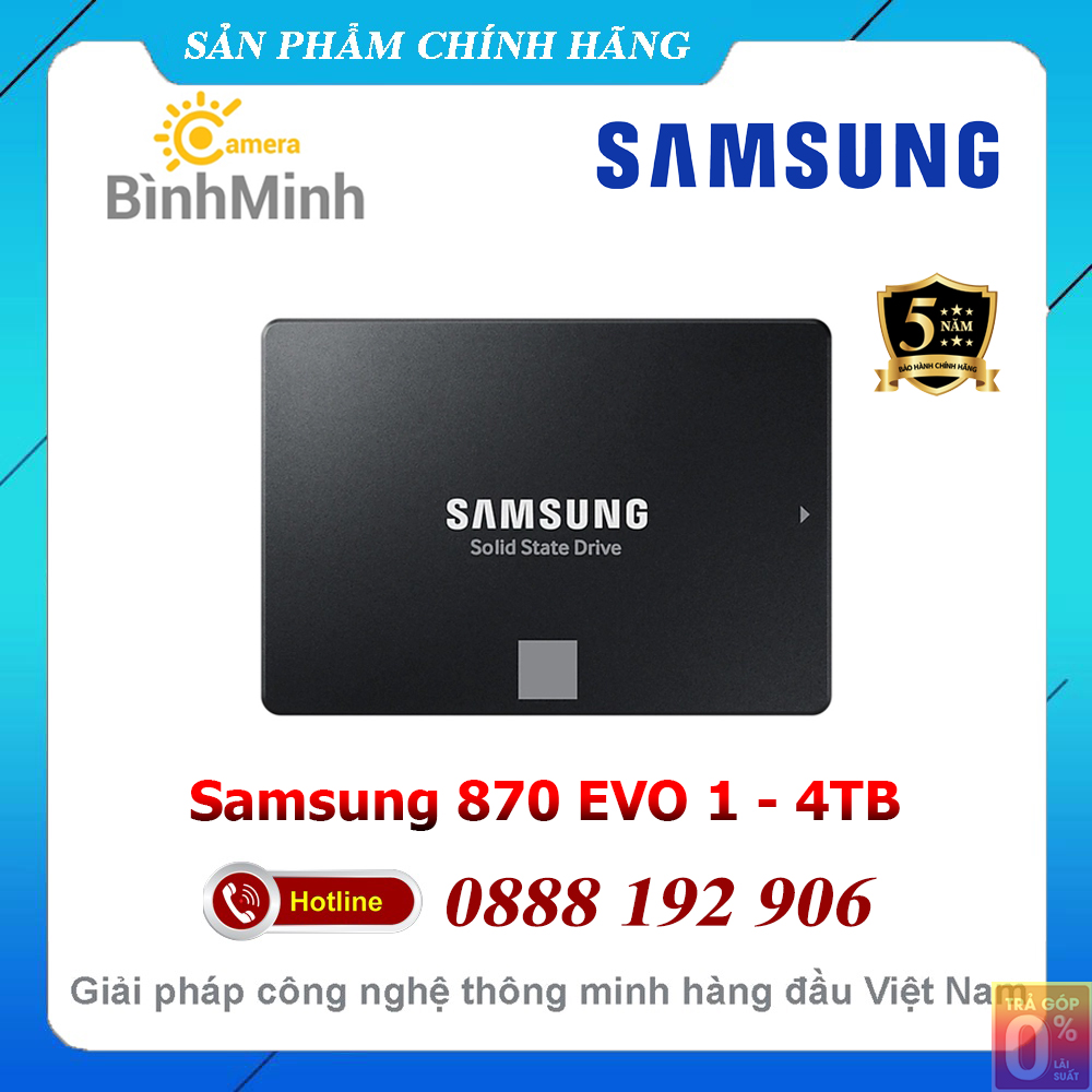 Ổ Cứng SSD 1TB 2TB 4TB Samsung 870 EVO 2.5 Inch SATA III - BH 5 Năm (MZ-77E1T0BW MZ-77E2T0BW MZ-77E4