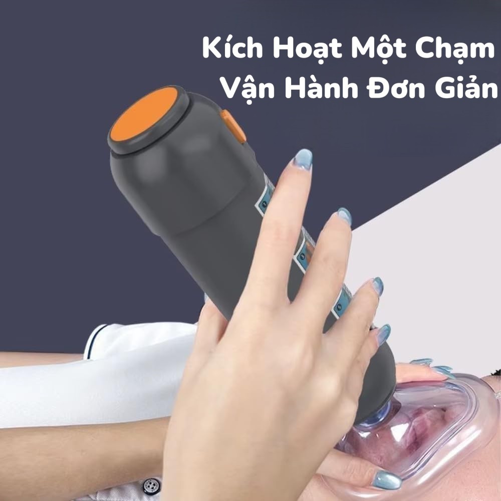 Dụng Cụ Hút Dị Vật Đường Thở Hỗ Trợ Sơ Cứu Khẩn Cấp | Thiết Bị Cầm Tay Không Dùng Pin Kèm 3 Mặt Nạ Silicone
