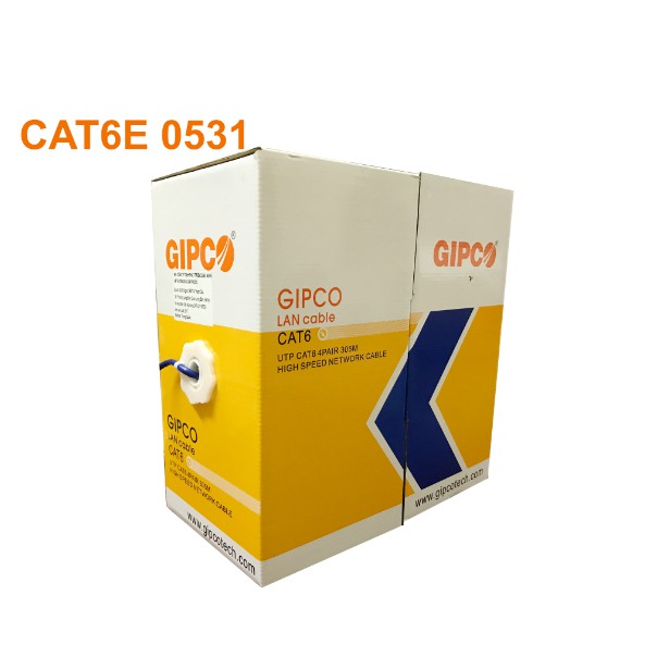 Dây cáp mạng cat6 Gipco 0531 bán lẻ có bấm sẵn 2 đầu