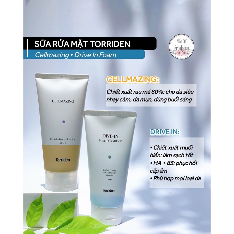 [Nhacuabeautyholic] Sữa Rửa Mặt Torriden