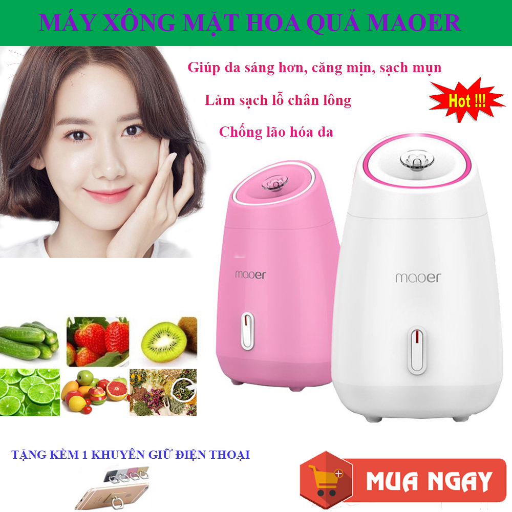 Máy Xông Hơi Mặt Maoer Máy Xông Hơi Mặt Hoa Quả Máy Chăm Sóc Da Mặt . Giúp Làm Sạch Da Ngăn Ngừa Mụn Se Khít Lỗ Chân Lông Điều Tiết Bã Nhờn Kích Thích Tuần Hoàn Máu . Da Trắng Mịn Đẹp Tự Nhiên.