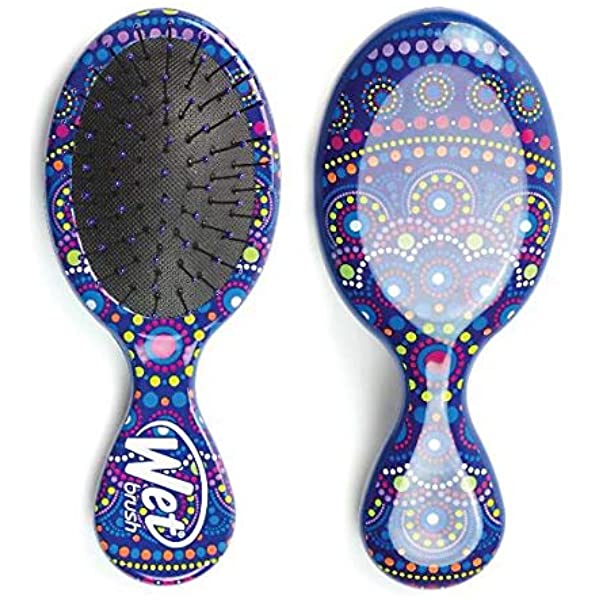 Lược Gỡ Rối Wet Brush Mini Detangler Mandala Blue Xanh Nước Biển