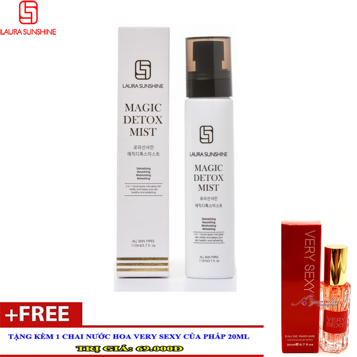[HCM]Xịt thải độc da Magic Detox Mist LAURA SUNSHINE - 110ml (Quà Tặng)