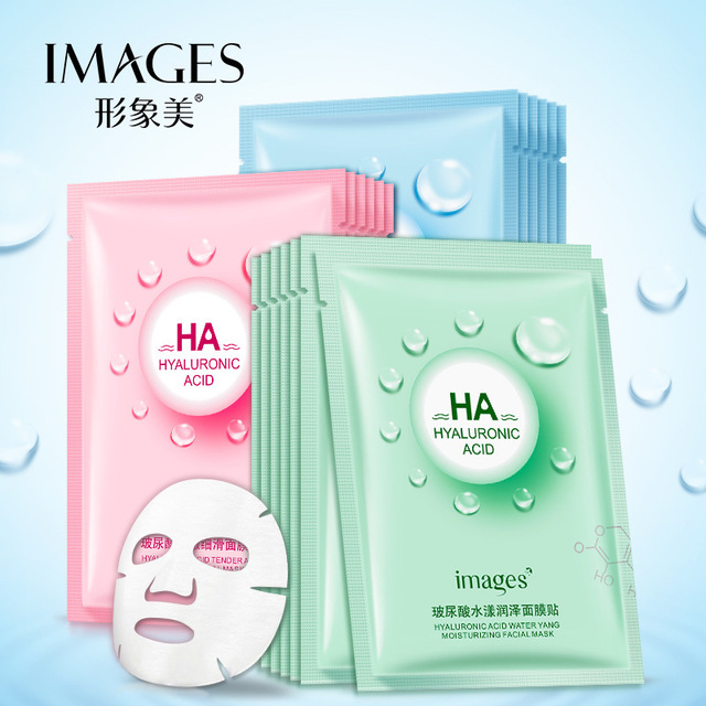 Mặt nạ giấy dưỡng trắng da mụn cấp ẩm thải độc HA Images