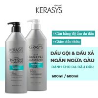 Cặp dầu gội xả Kerasys Scalp Balancing Hàn Quốc kiềm dầu ngăn ngừa gàu 600ml