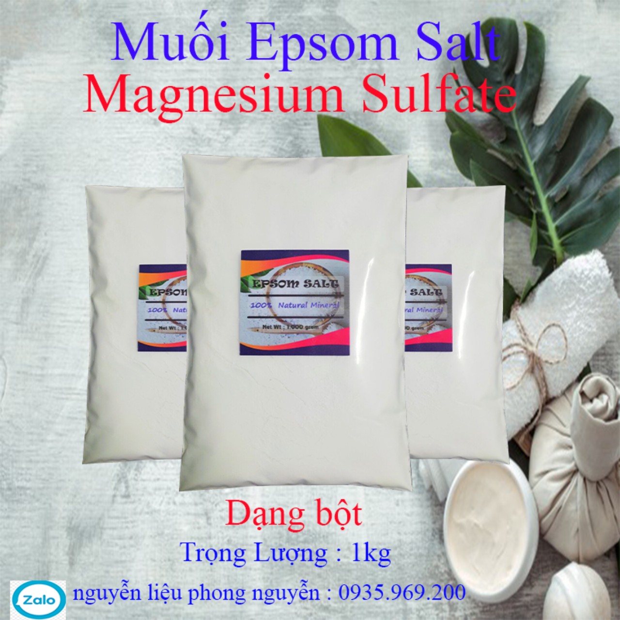 1kg - Muối Epsom Salt ( MgSO4 ) #muối epsom salt