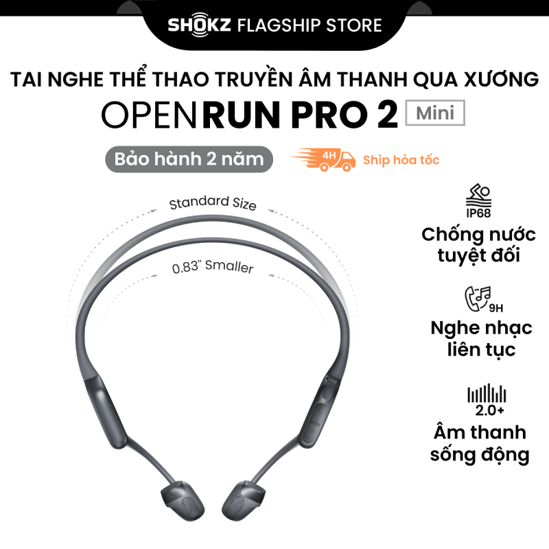 Tai Nghe Bluetooth Thể Thao Truyền Âm Thanh Qua Xương SHOKZ OPENRUN PRO 2 - Mini S821 - Bảo Hành 2 Năm