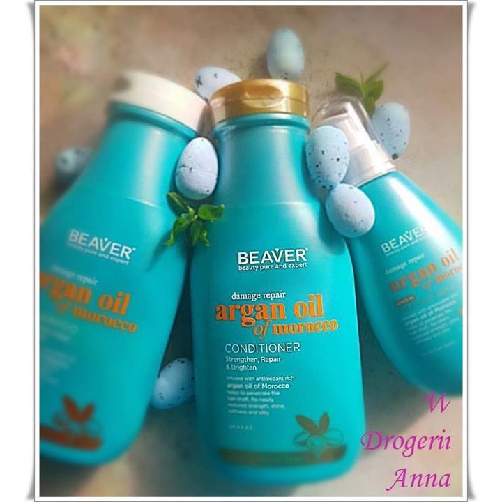 Cặp Dầu Gội Xả Beaver Argan Oil Of Morocco