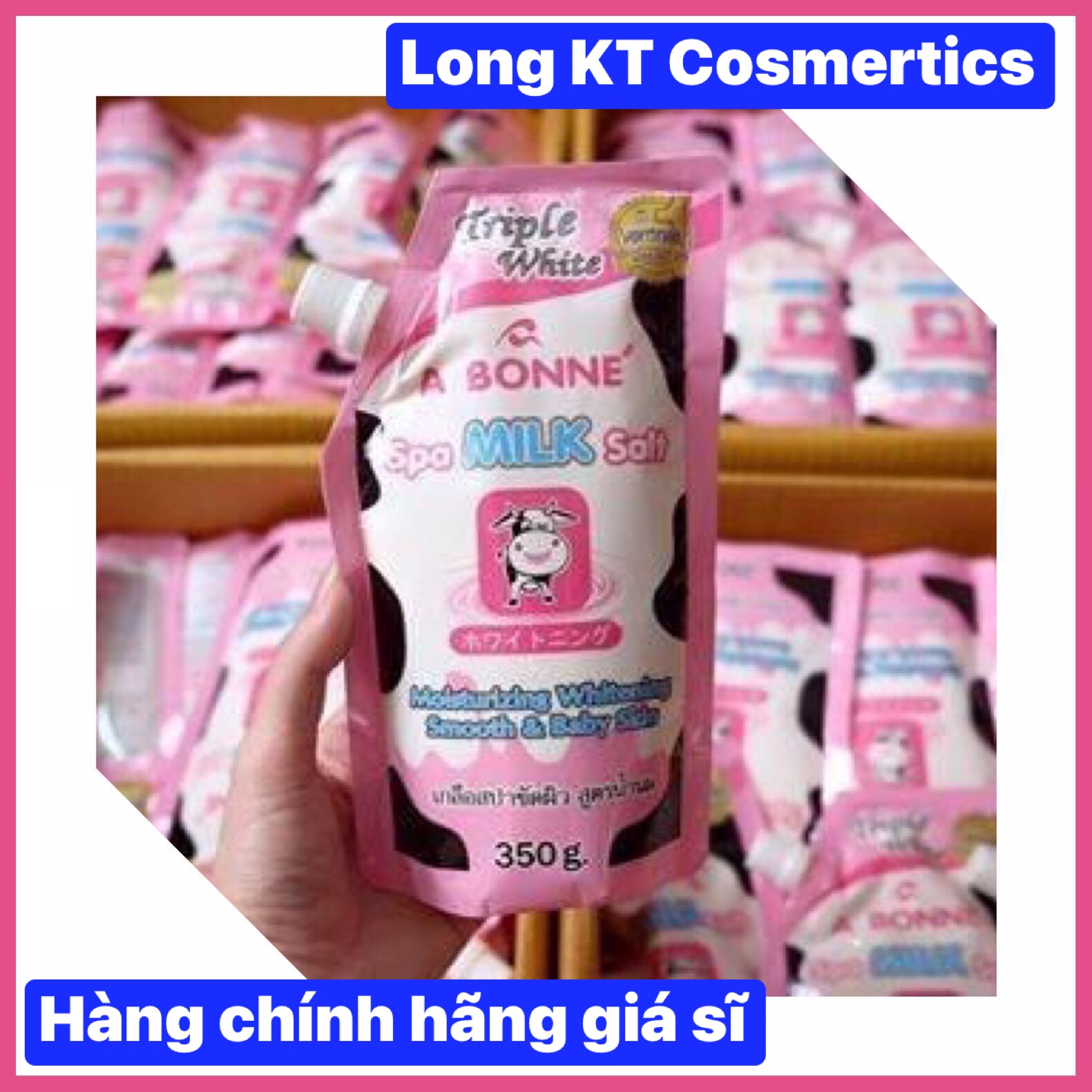 Muối Tắm Tẩy Tế Bào Chết Chiết Xuất Sữa Bò A Bonne Spa Milk Salt Thái Lan Tẩy Sạch Mọi Bụi Bẩn Và Tế Bào Chết Bám Trên Da - Hỗ Trợ Điều Tr Và Ngăn Ngừa Tình Trạng Mụn Lưng Viêm Nang Lông. Vitamin E Và Glycerin Kích Thích Tái