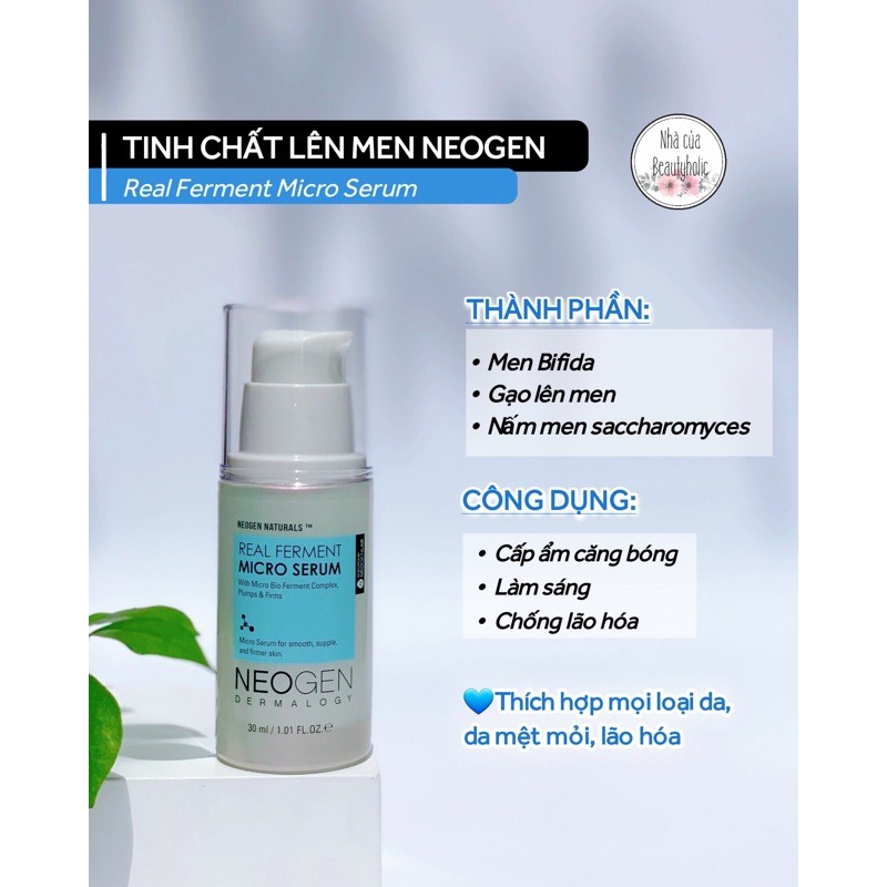 [Hcm][Nhacuabeautyholic] Tinh Chất Neogen Real Ferment Micro