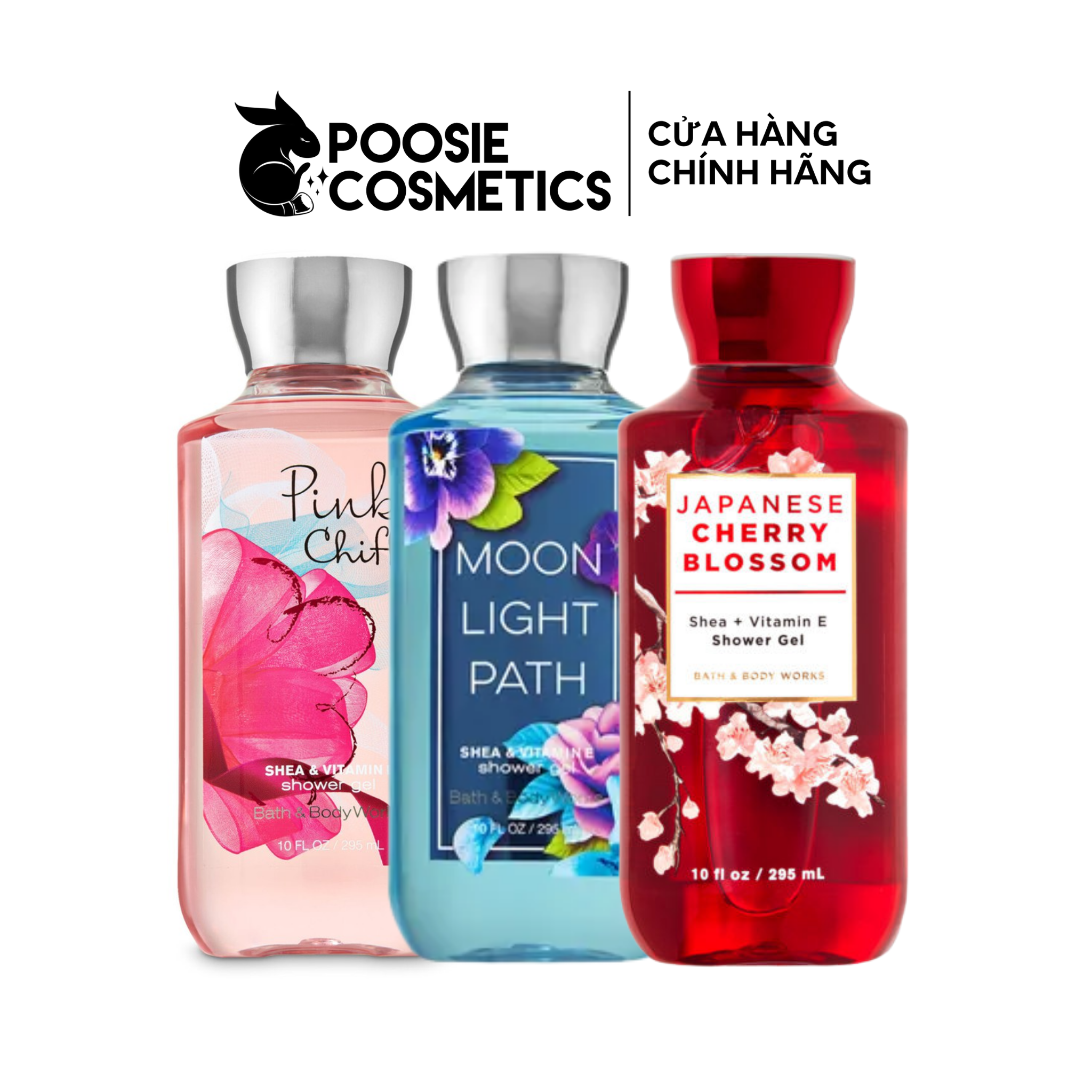 Gel Tắm Bath & Body Works Moon Light Path | Pink Chiffon | Cherry Blossom 295Ml