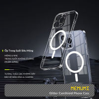 Ốp lưng trong suốt sạc từ tính bảo vệ camera cho iPhone 17 Air / 16 Pro Max / 15 Pro Max / 14 Pro Max / 13 Pro Max / Plus hiệu Memumi Glitter Magnetic - Siêu Mỏng 0.3mm Tích Hợp Sạc Không Dây Từ Tích Magnetic Lực Hút Mạnh Chắc Chắn