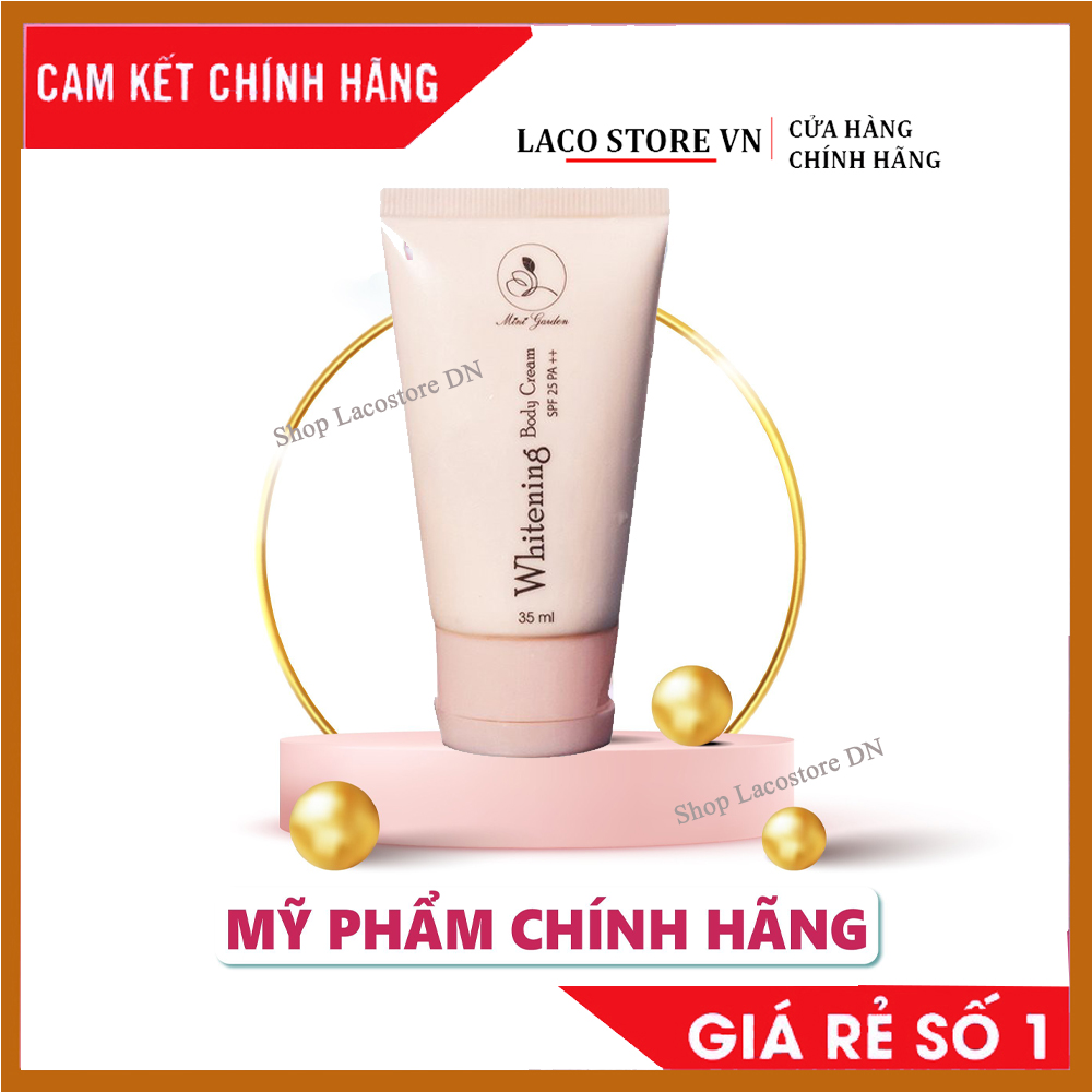 Kem Whitening Body Cream Spf 25 Pa ++ Dạng Tuýt 35Ml Dưỡng Làn Da Sáng Hồng Kem Body Men Bia Minigarden