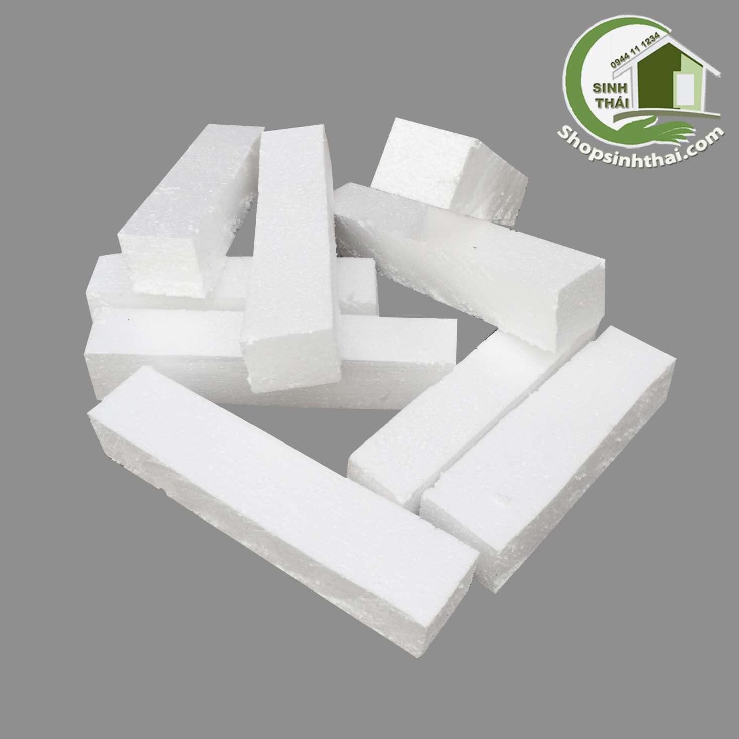 [HCM]Mút xốp trắng cắm hoa giả làm mô hình - mút xốp EPS - cục lớn 50cm x 10cm x dày 10cm