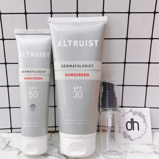 Kem chống nắng Altruist Dermatologist Sunscreen dùng cho mặt và body ( Full / Chiết )